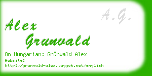 alex grunvald business card