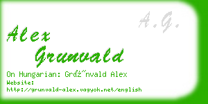 alex grunvald business card